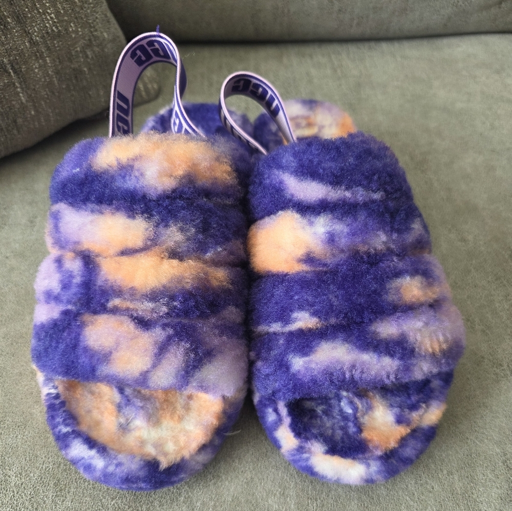 UGG Multicolor Fuzzy Slippers